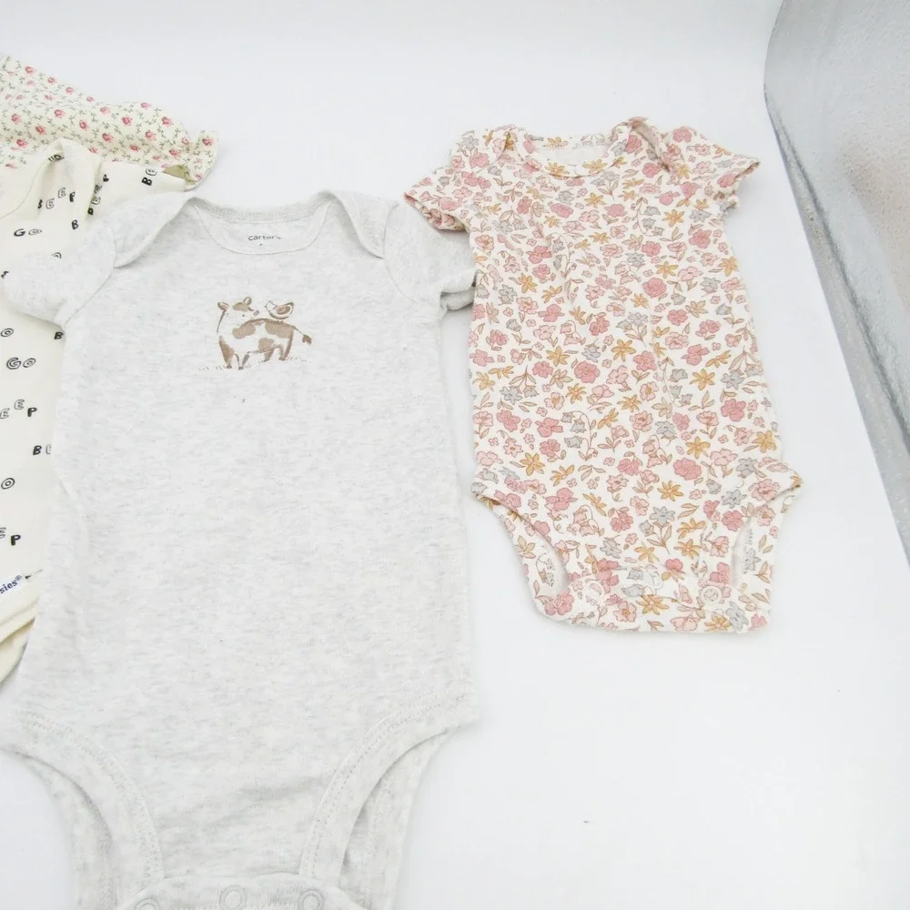 Carter's Cloud Island Gerber 0-6 months Baby Girl Clothing Lot Bodysuits 27 pcs